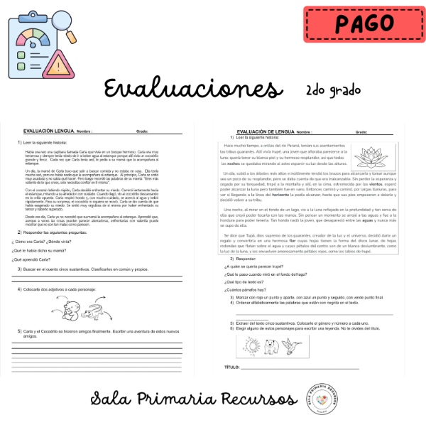 Producto - Evaluaciones 2do grado