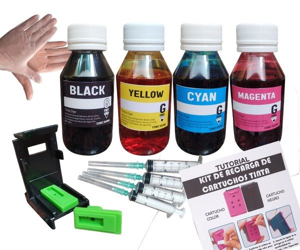 Producto - Kit para Recarga de cartuchos compatible con hp 664 2135 3775 100ml por color - 0