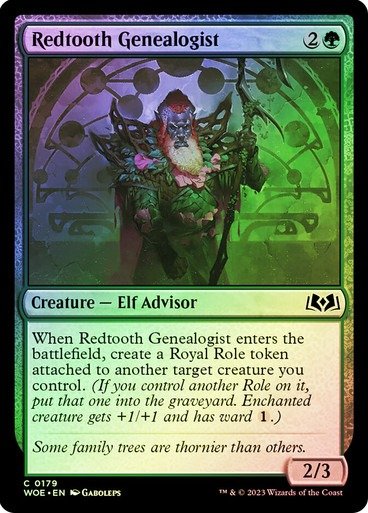 Producto - Redtooth Genealogist Foil  Wilds of Eldraine