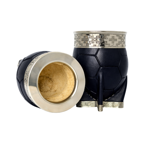 Producto - Mate imperial gajo pelotas con base de alpaca color negro