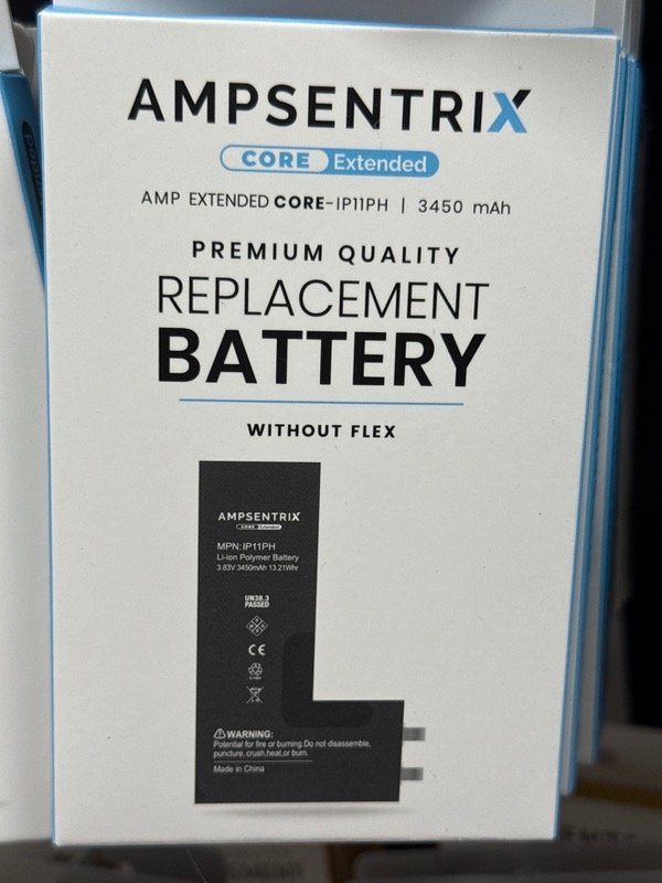 Producto - BATERIA IPHONE 11 PRO AMPSENTRIX CORE  SIN FLEX EXTENDIDA MAS CAPACIDAD
