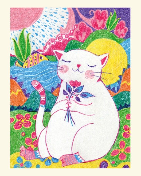 Producto - Lámina "Psicodelia blanco"