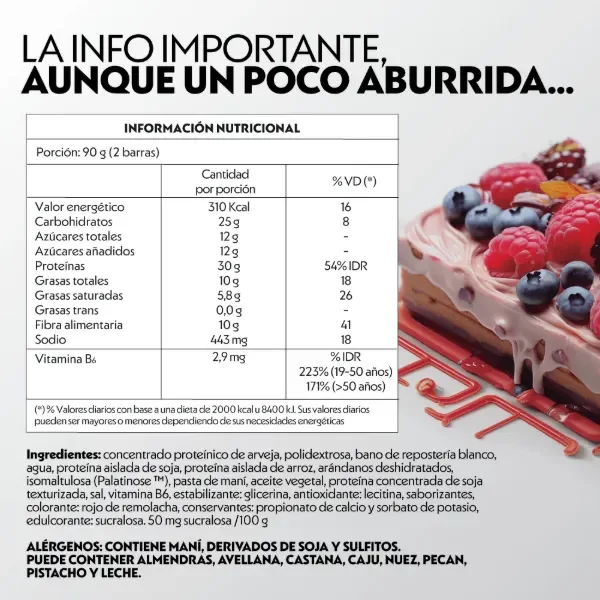 Producto - NOTCO PROTEIN BAR BERRY PIE 12U - 2