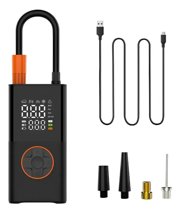 Producto - Compresor De Aire Auto Moto Inflador Usb C/linterna Y Valiza