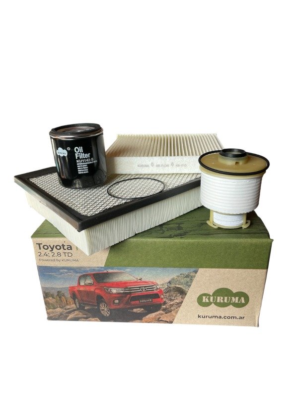 Producto - KIT9 - Kit De 4 Filtros Toyota Hilux 2.4 / 2.8 TD (2016+)