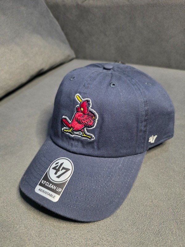 Saint Louis Cardinals navy 47 brand clean up adjustable