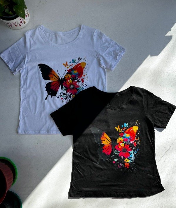 Producto - Remera estampada mariposa