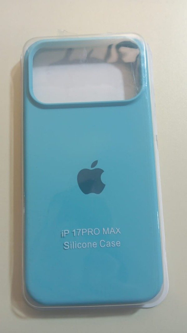 Producto - Funda Silicone Case Celeste Logo para iPhone 17 Pro Max