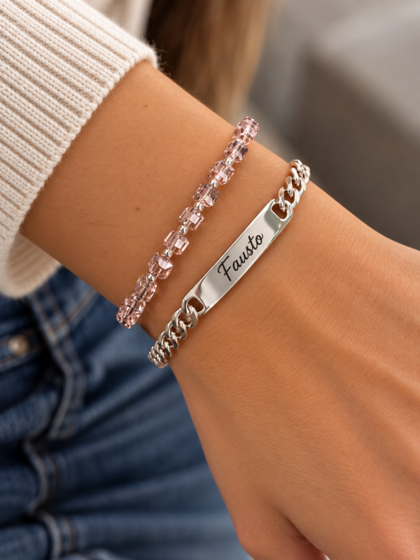 Producto - Pulsera Identidad acero blanco