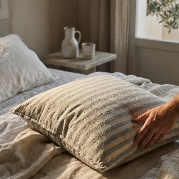 Producto - Almohadón Alba Celeste/Natural 50x50 - 1