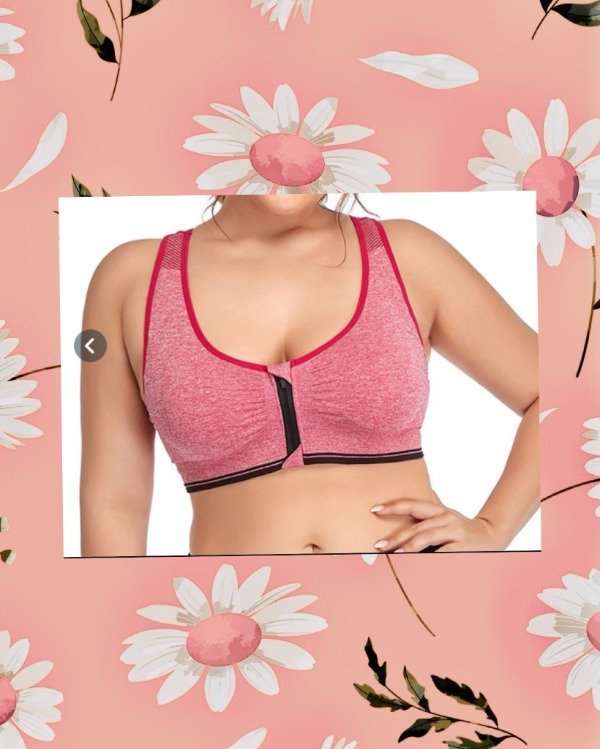 Producto - Corpiño deportivo c/cierre Rosa XL