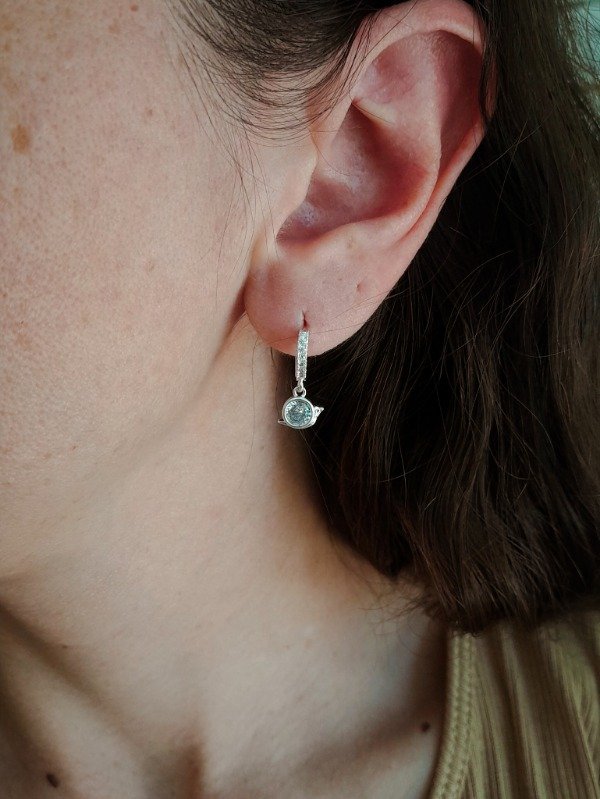 Producto - Aros Argollas Brisuras Dije Redondo Caracol