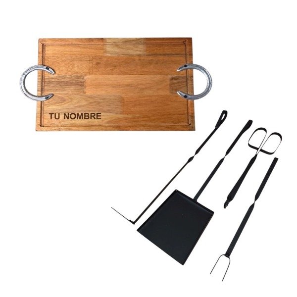 Producto - Pala x4 Premium + Tabla Eucalipto Personalizada
