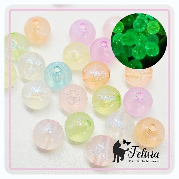 Producto - Bolita 12mm luminosa pastel x 20 g - 0