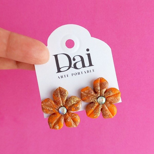 Producto - Aros Flora Mix naranjo