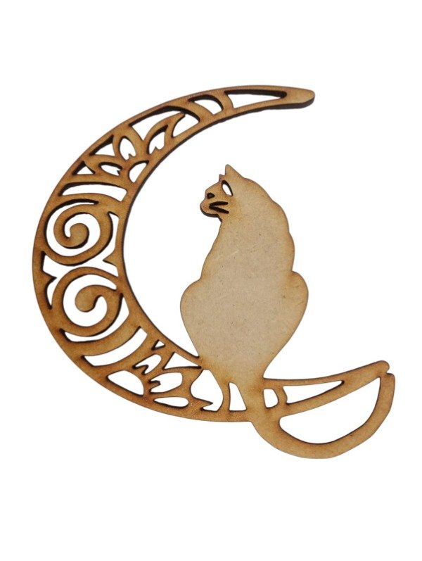 Producto - circulo 10 cms gato sobre luna arabesca