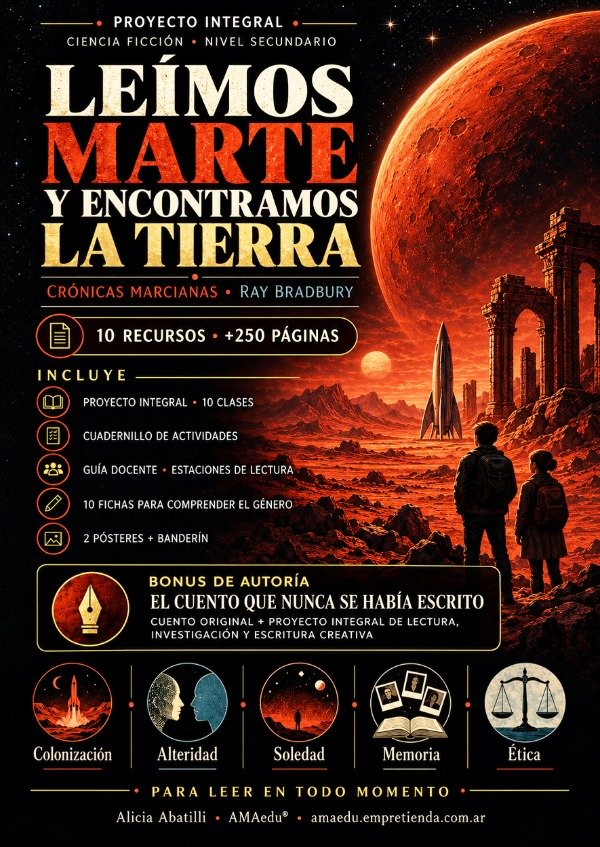 Producto - Lectura CRÓNICAS MARCIANAS - Ciencia Ficción (Secundario) - 0