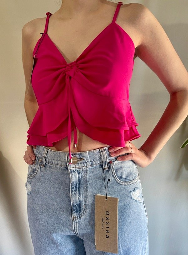 Producto - Top Bretel fino c/volado y frunce