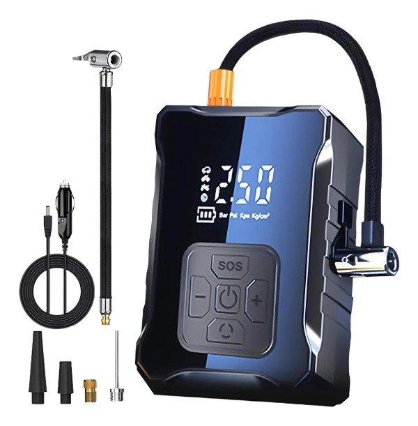 Producto - Compresor Aire Mini Portatil 140psi sirve para Auto 4x4 Bici Moto etc