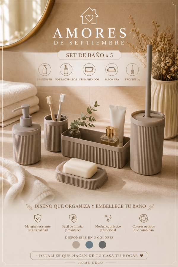 Producto - Set de baño 5 piezas