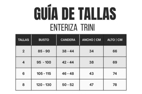 Producto - TABLA DE TALLES