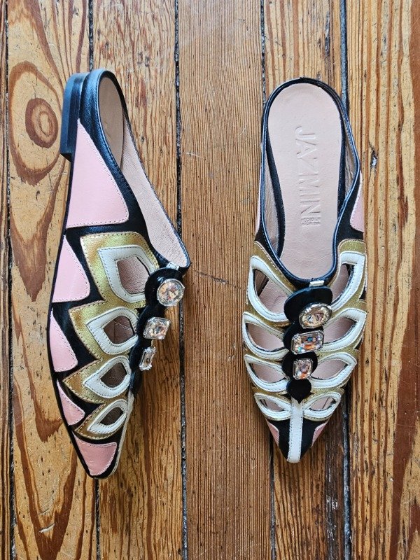 Producto - Zuecos Jazmín Chebar Calados n37