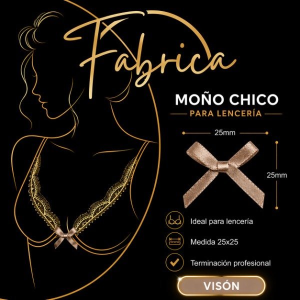 Producto - Moño Chico Visón (1 unidad)