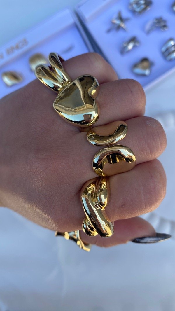 Producto - ANILLOS LINEA CHUNKY DORADO