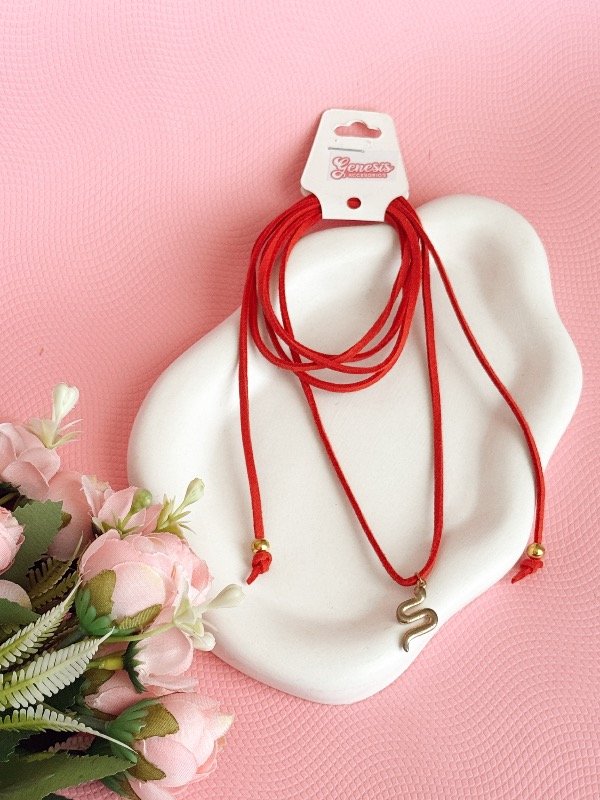 Producto - Choker Lazo Serpiente #2 Rojo