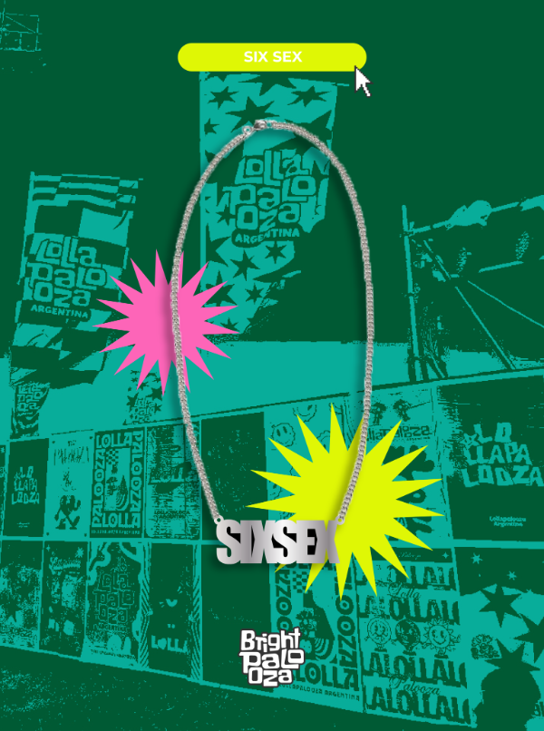 Producto - Cadenita SIX SEX - BRIGHTPALOOZA