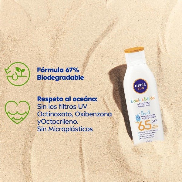 Producto - Protector solar Nivea Babies y kids sensitive Fps 65 200ml - 3