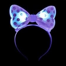 Producto - VINCHA RIGIDA LUMINOSA MOÑO VIOLETA