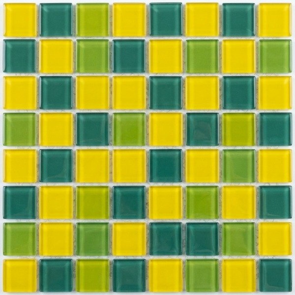 Producto - Teselas de vidrio - Mezclas verdes y amarillo