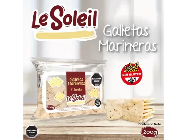 Producto - Galletitas marineras Mix 5 semillas Le Soleil