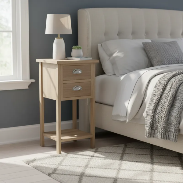 Producto - MESA DE LUZ NORDICA SOMMIER CHICA 30X28X70alt color ROBLE CLARO