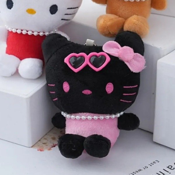 Producto - Llavero hello kitty negra playera  13cm - 0