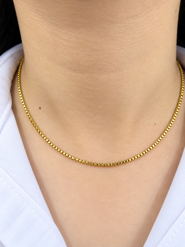 Producto - Cadena de acero dorado lisa