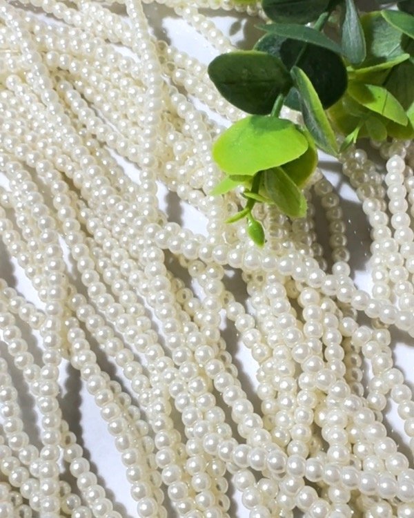 Producto - TIRA PERLA VIDRIO BEIGE 4MM