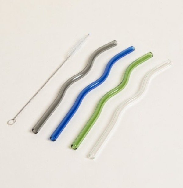 Producto - SORBETES DE VIDRIO ONDULADOS SET DE 4 UNIDADES 20 CM - 2