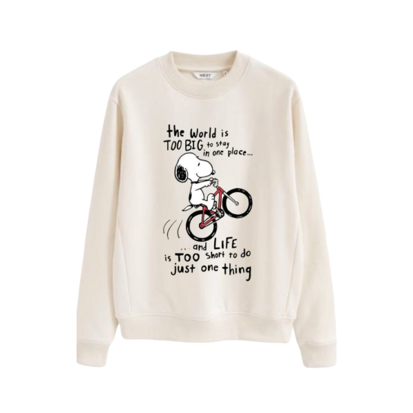 Producto - Buzo Snoopy "the world is too big"