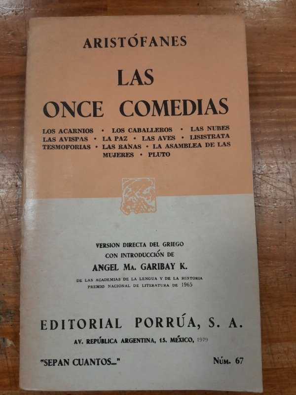 Producto - Las once comedias - Aristófanes