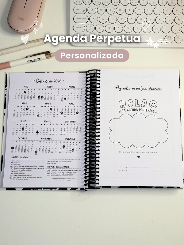 Producto - Agenda Perpetua Diaria Personalizada