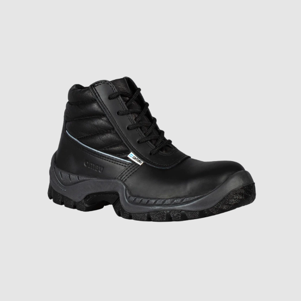 Producto - Botín de Seguridad Francés Cuero Flor Ombú con Puntera de Acero