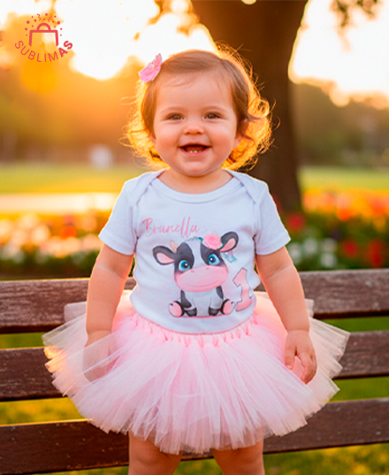 Producto - Body de bebe cumple Diseño vaca