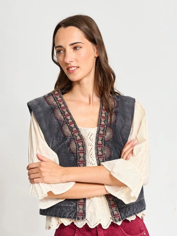 Producto - Chaleco Índigo 100 Algodón