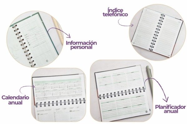 Producto - Agenda 2027 POCKET ( 9x17cm) Espiralada ELEGANT - 2