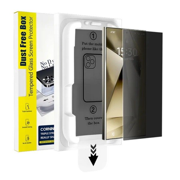 Producto - Vidrio Templado iPhone Samsung s25 PLUS Con Caja Colocadora 9h 9d