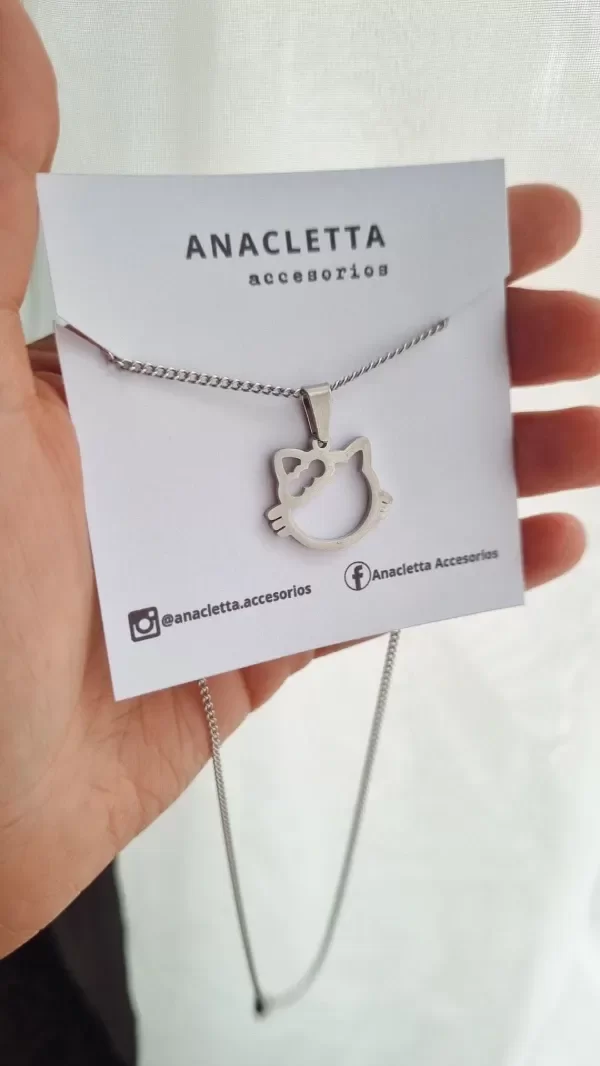 Producto - Gargantilla kitty acero quirúrgico calado