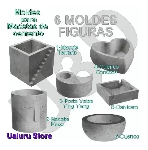 Producto - 6 moldes figuras