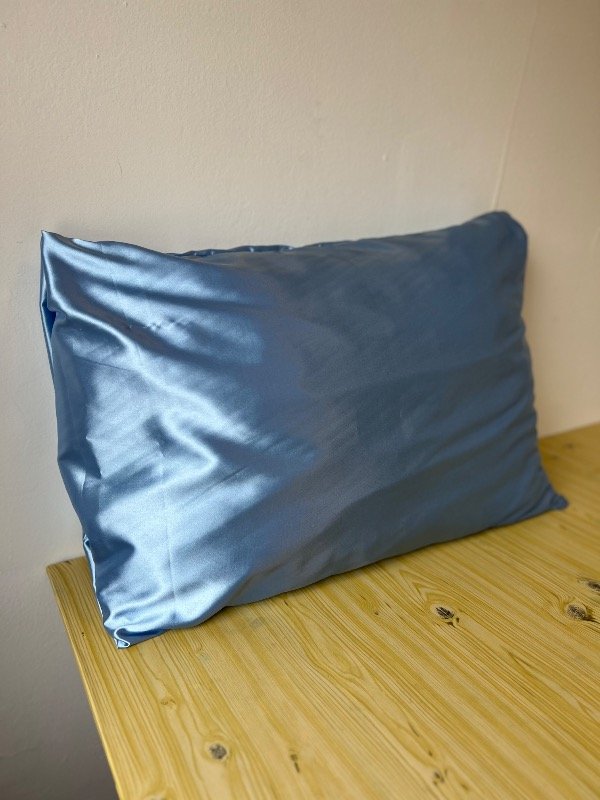 Producto - Funda satén almohada celeste - 0